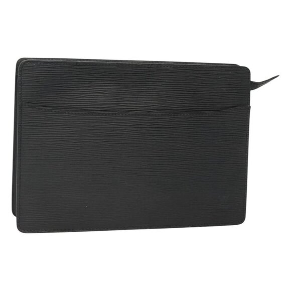 LOUIS VUITTON Epi Pochette Homme Clutch Bag Black Noir M52522 LV Auth 121095 - Picture 1 of 16